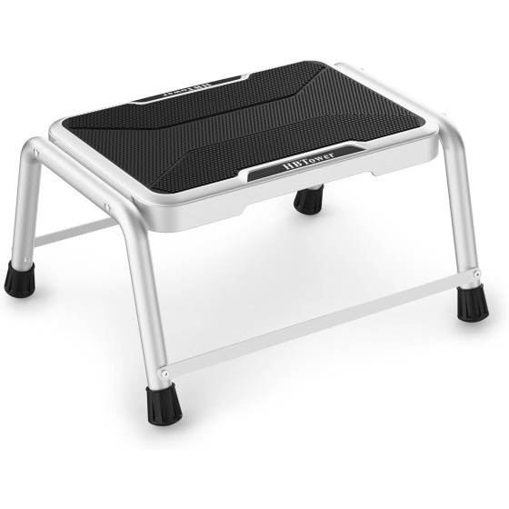 Step Stool, ioohwj Step Stools for Adults Kids with Non-Slip Rubber Feet, Holds Up to 600 lbs, Lightweight Stepping Stools for Bedroom Kitchen Bathroom, Bed Steps for High Beds